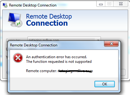แก้ปัญหา Authentication Error Has Occurred